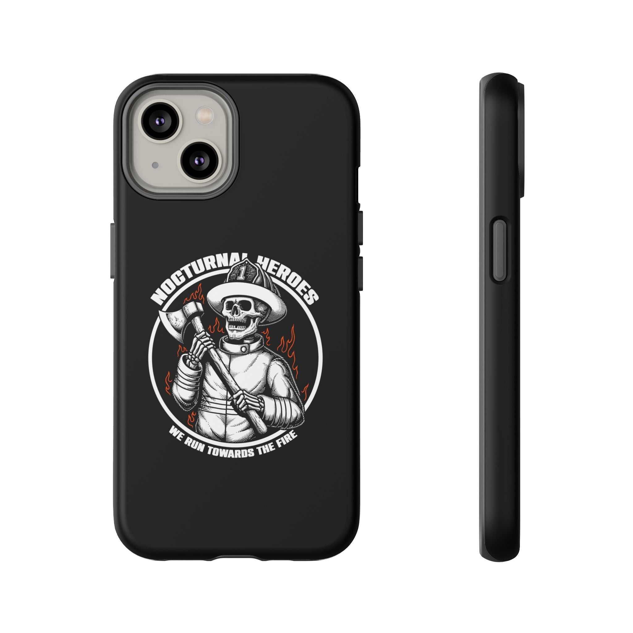 Nocturnal Heroes Skeleton Firefighter Phone Case