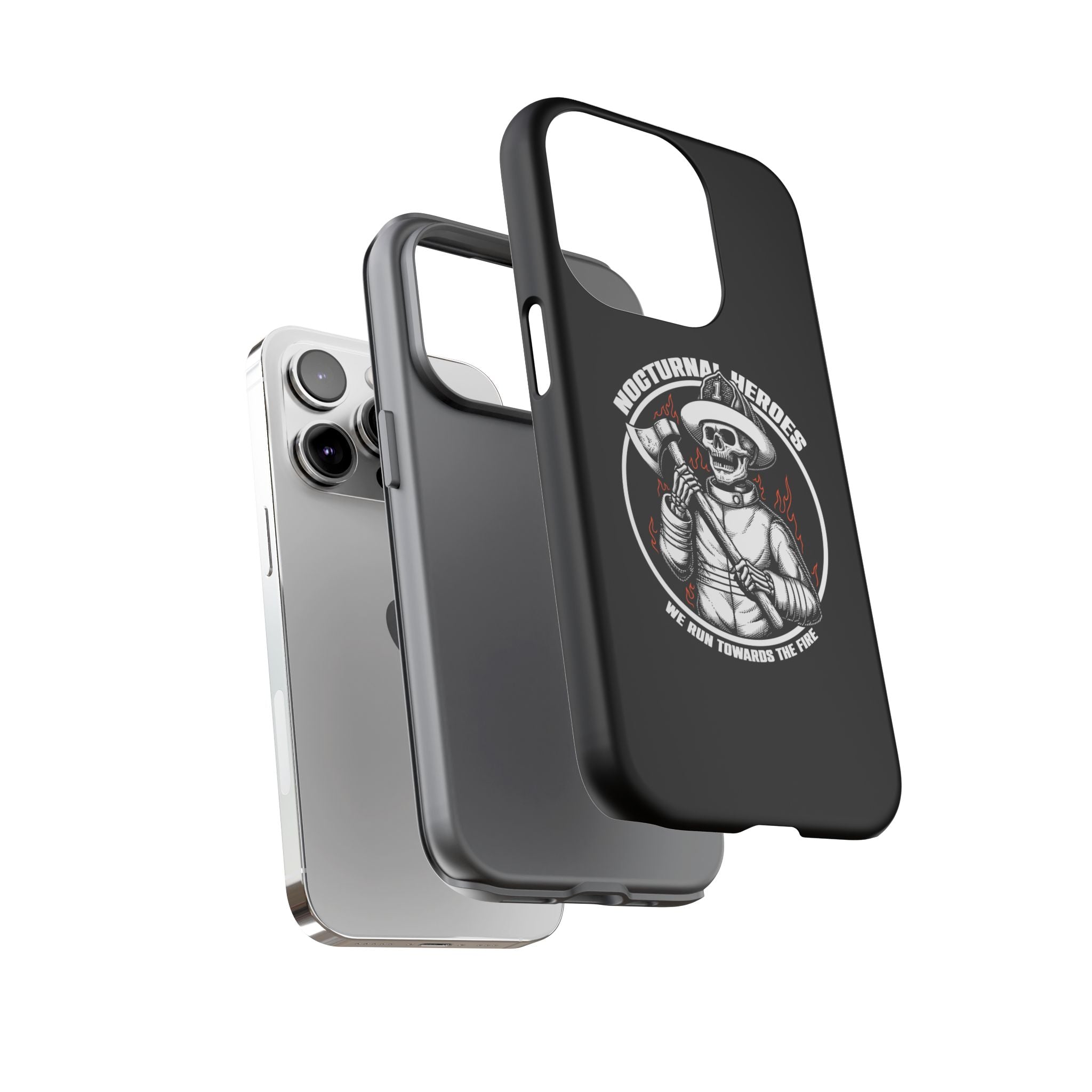 Nocturnal Heroes Skeleton Firefighter Phone Case