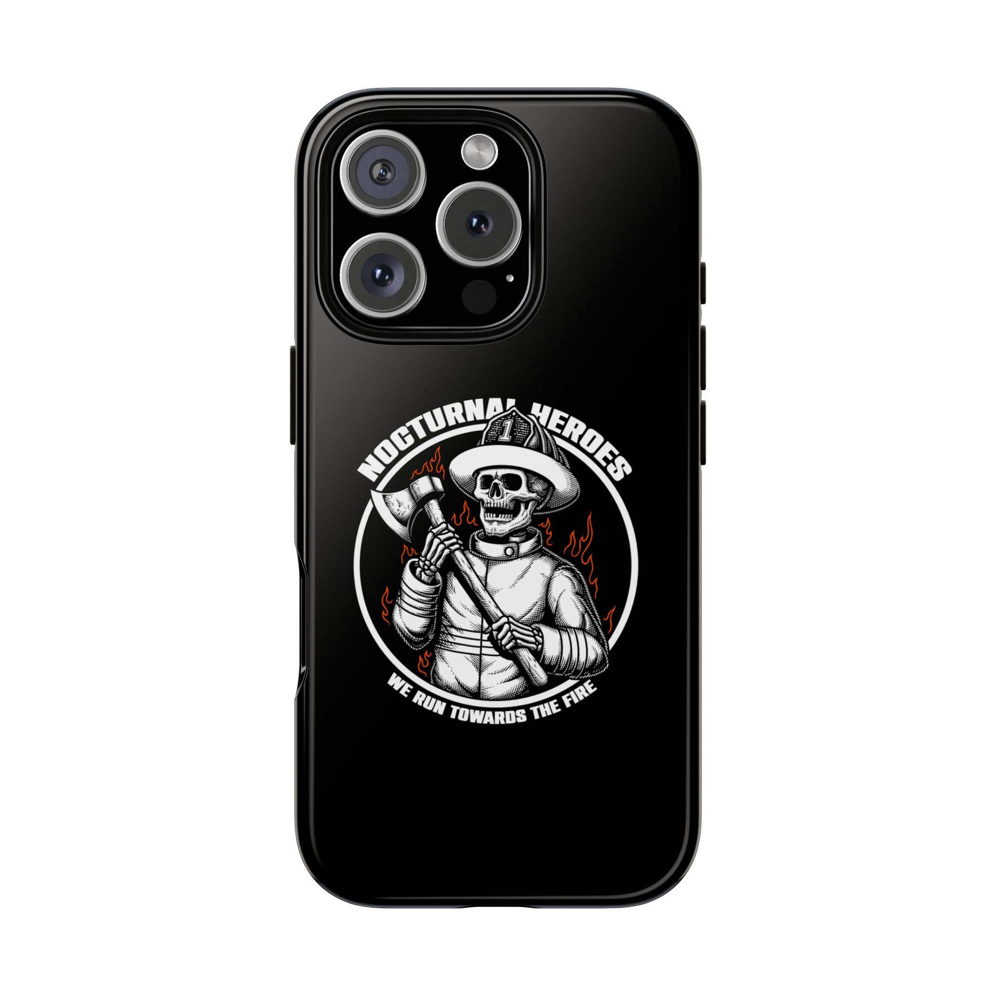 Nocturnal Heroes Skeleton Firefighter Phone Case